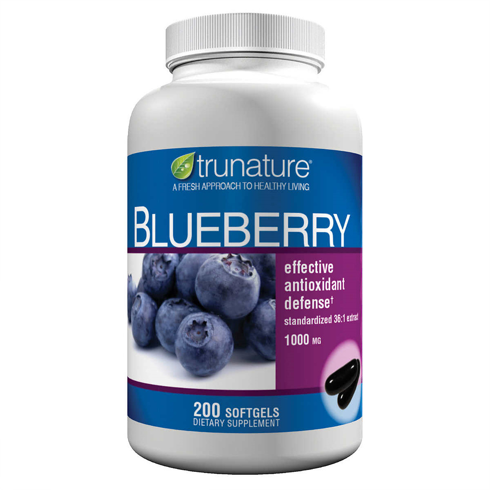 [<b>trunature</b>] 블루베리 추출물 1000 mg (200 소프트젤)