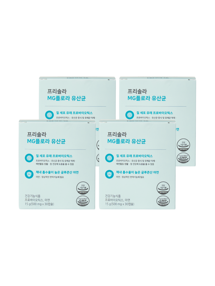 [3+1] <b>프리솔라</b> MG플로라 유산균 여성 질 유래 특허 <b>임신</b>준비 임산부 수유부 4개