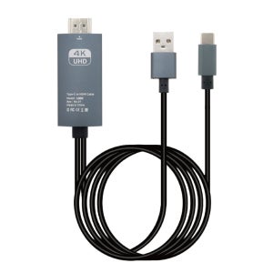 스마트폰티비연결 미러링케이블 3M 4K 60Hz C타입 USB to HDMI2.0 웨이브 유투브
