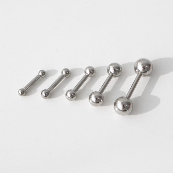 써지컬피어싱 기본 볼 바벨 피어싱 2mm 2.5mm 3mm 4mm 얇은 바변경