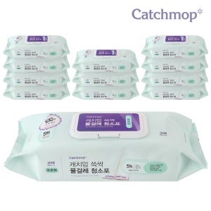 캐치맙 쓱싹 물걸레청소포 30매 (캡형, 표준형) 6개+6개 총 12개 /평량120gsm