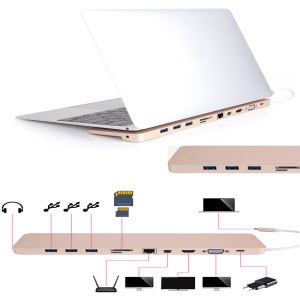 썬더볼트3 C-Type 3.1 to USB3.0 HDMI DP RJ45 인터넷 멀티허브 노트북 올인원거치대