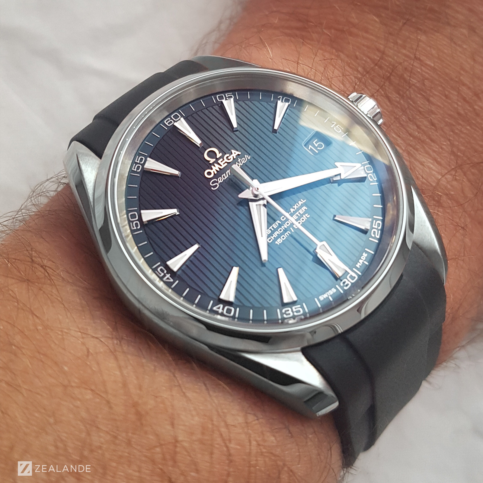 질랜드 오메가 씨마스터 아쿠아테라 41.5mm 러버밴드