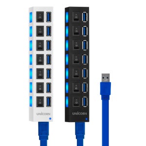 유니콘 XH-Q5 USB 3.0 7포트 USB허브 개별전원스위치 무전원