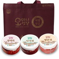 오마니젓갈 세트 1호 명태회1 낙지젓1 명란젓1 각 350g 선물세트