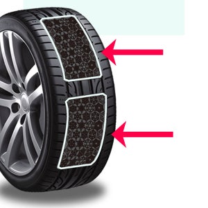 스노우캐치 붙이는 접착식 자동차 스노우 체인