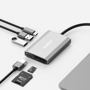 베이식스 TW6A 미니 6in1 C타입 TO HDMI 멀티 허브