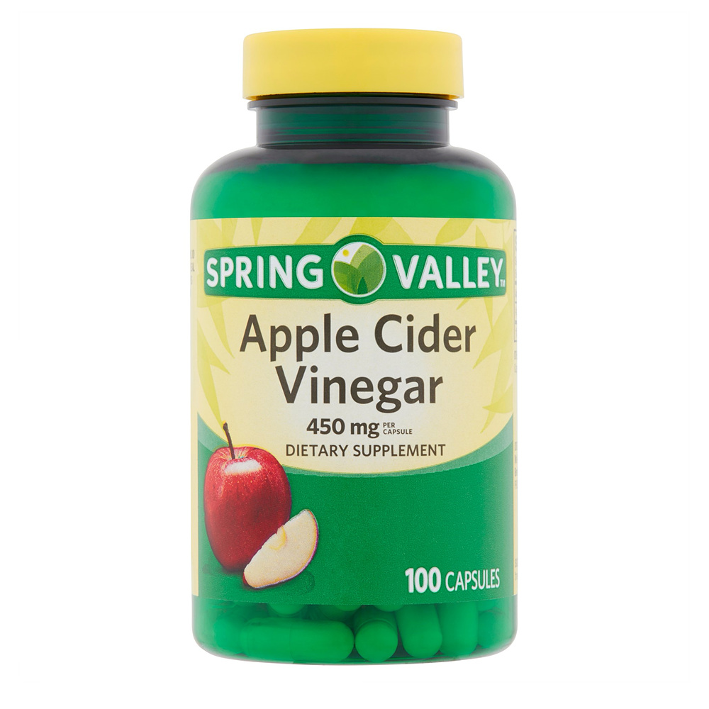 <b>스프링밸리</b> SPRING VALLEY 애플 사이다 비니거 식초 450mg 100캡슐