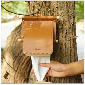 야외 감성 캠핑 가죽 휴지 티슈 걸이