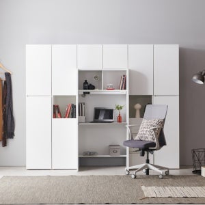 밀리 월플렉스 시스템 수납 집중력 책상책장세트 (800타입) 책상세트 독서실책상 수납책상