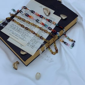 합리적인 아크릴스트랩 마스크스트랩 대형고리 분실방지 마스크줄 아크릴줄 목걸이 개별포장