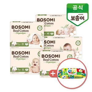 보솜이 오가니크 밴드/팬티 기저귀 4팩+물티슈