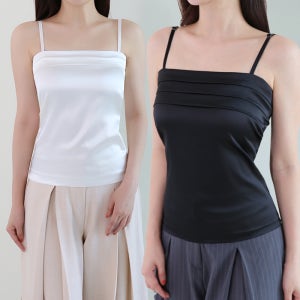 실키 끈나시탑 정장 이너 여성 면접 블라우스 유니폼 오피스룩