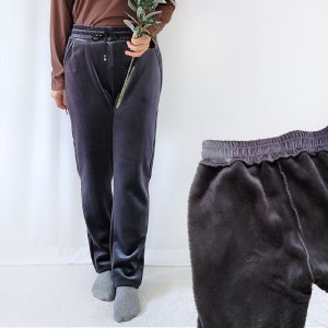 허니마마 벨벳 왕밍크 바지 할머니 따뜻한 겨울 기모옷 털바지 요양원 80대 선물