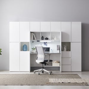 밀리 월플렉스 시스템 수납 집중력 책상책장세트 (1200타입) 책상세트 독서실책상 수납책상