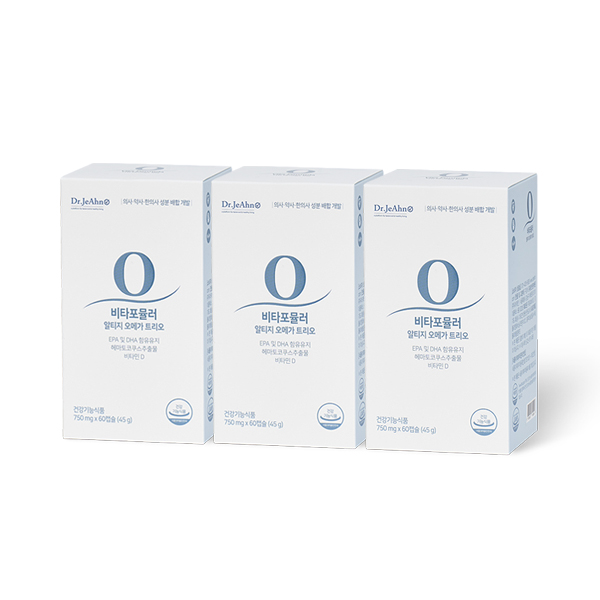 닥터제안 <b>비타포뮬러 알티지오메가 트리오</b> 3개월 1000mg x 3개월 아스타잔틴 비타민D 항산패 알루오메가3
