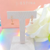 [제이에스티나 ] Petit Stelleta Tiara(쁘띠 스텔레타 티아라) 14K 로즈골드 티아라 원터치 링 귀걸이 JJT1EQ7AS017R400