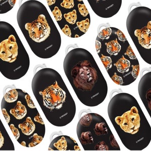 갤럭시 버즈 케이스 플러스 호환 호랑이 사자 동물 카라비너 파우치 하드 감성 터프 디자인