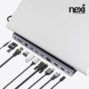 넥시 NX-11DOCK 11 in 1 USB Type-C 멀티 도킹스테이션 (NX1114)