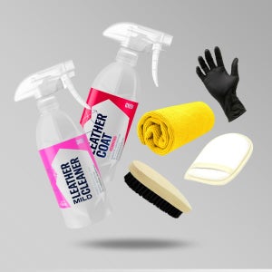기온쿼츠 레더 코트 마일드 가죽 세정 코팅 세트 나파 시트 보호제 크리너 코팅제