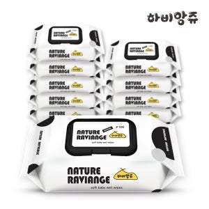 하비앙쥬 물티슈 오리지널 100매 캡형 10팩