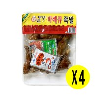 두레식품 가산 놀뫼 양념 바베큐 족발 350g X4개