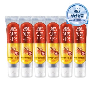 2080 진지발리스 골드진생 잇몸케어 치약 140g 6개입