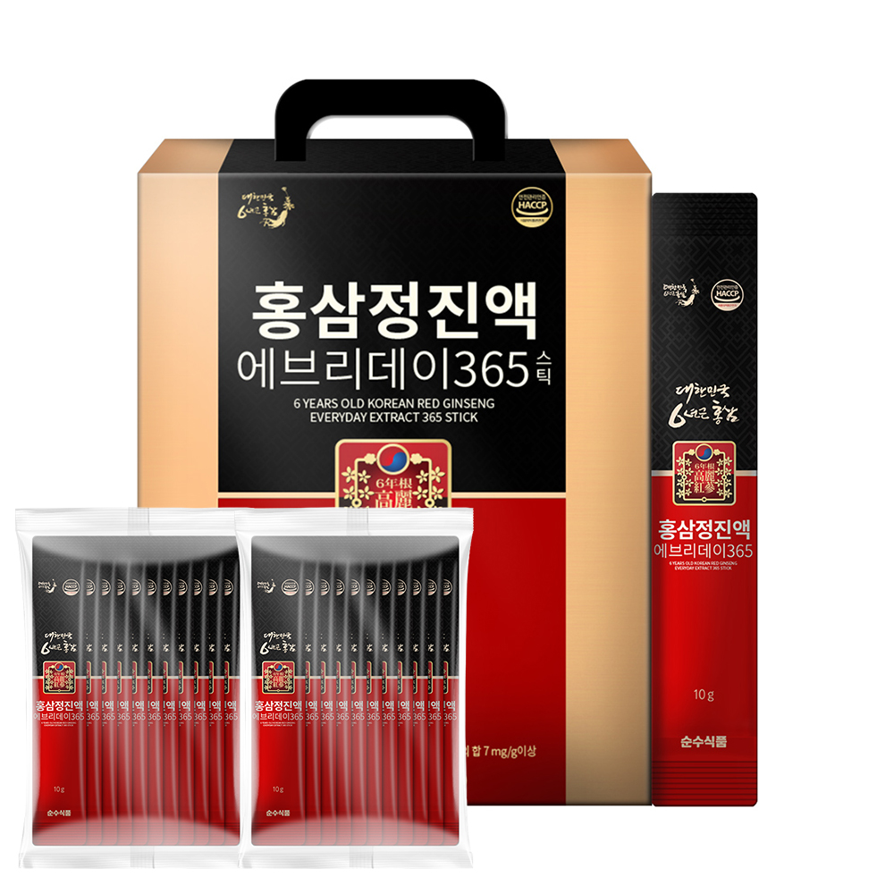 100포 6년근 홍삼정 진액 에브리데이 365 홍삼 스틱 선물세트 순수식품