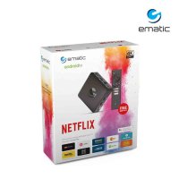 Ematic 4k 울트라 HD 안드로이드 TV셋톱박스