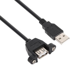 USB 고정 판넬 벽면 바닥 장착 암숫 연장 케이블 작업용 잭
