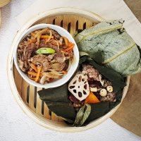 밀키트 2인분 간편식사 수제 연잎밥과 소불고기 혼밥 간편요리 조리 자취 쉬운조리 찌개