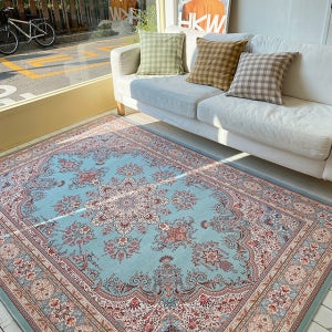 페르시안 셔닐 사계절 러그 카페트 거실 원룸 카페 A 메탈블루 S(반평)100X150cm