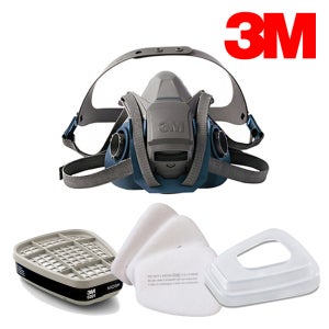 3M 6502QL 6001 5N11 501 N95 양구형 방진 방독면 필터 세트