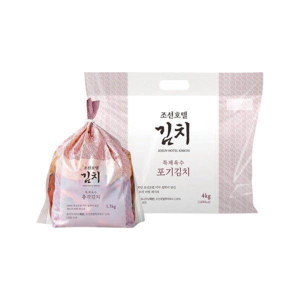 조선호텔 김치 특제육수 포기김치 4kg + 특제육수 총각김치 1.5kg