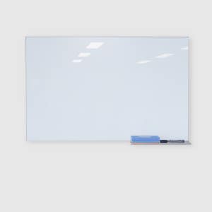 벽걸이 유리칠판 화이트 초슬림베젤 칼라 600x400 일반