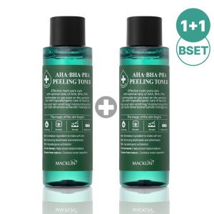 1+1 맥클린 아하바하파하 티트리 필링토너 150ml 문제성피부진정 각질제거 여름토너