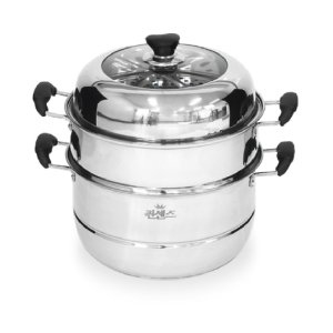 퀸센스 3단 찜솥 32cm 찜냄비 곰솥 찜기 스텐 인덕션