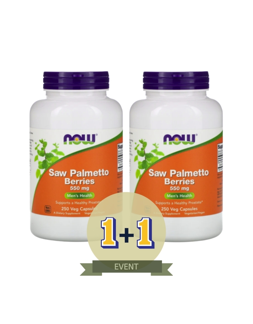 (2개) <b>나우푸드 쏘팔메토</b> 베리 550mg 250베지캡슐 x 2개