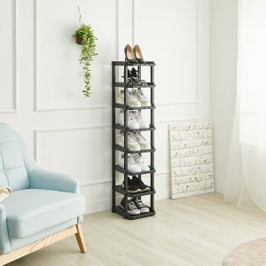 플라스틱 조립식 코너 틈새 신발장 슈즈랙 심플 8단