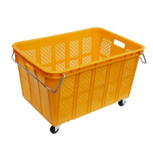 49.슈퍼운반상자(노랑) 바퀴-O 철고리-O 820x570x425mm