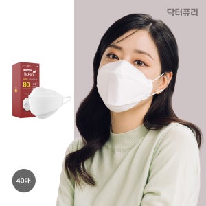 닥터퓨리 KF80 뉴에스 황사마스크 개별포장/번들포장 L(대형), 40개