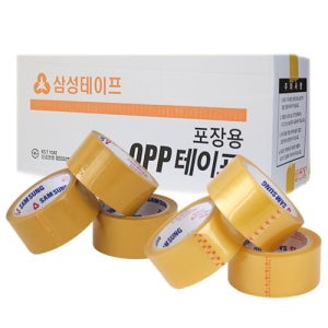 OPP 박스테이프 미색 라바 포장테이프 50m 50개입