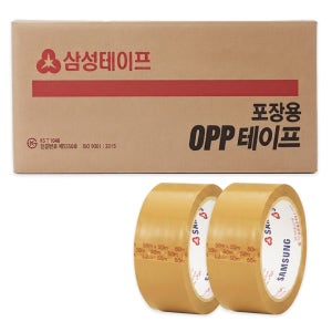 OPP 박스테이프 미색 라바 포장테이프 50m 50개입