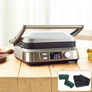 [CGR-10KR]+와플팬+실리콘 손잡이 / 쿠진아트 양면 그릴(디지털)