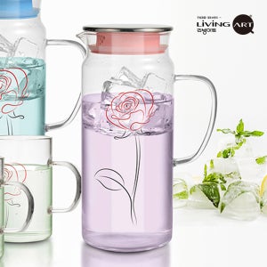 내열 유리 물병 디오바코 워터저그 1.2L 냉장고 카페물통 다이어트 보틀