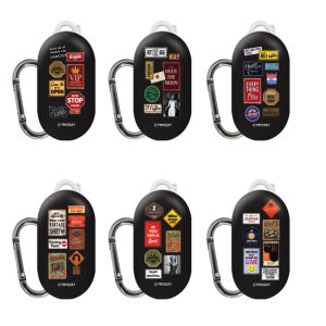 갤럭시 버즈 케이스 플러스 호환 레트로 패치 하드 무광 파우치 카라비너 감성 디자인