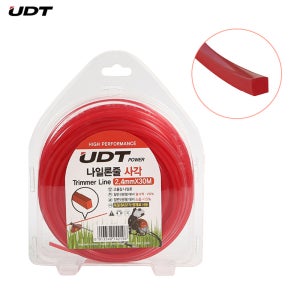 UDT 나일론줄 예초기끈 예초기날 안전날 사각형 2.4mm 30m