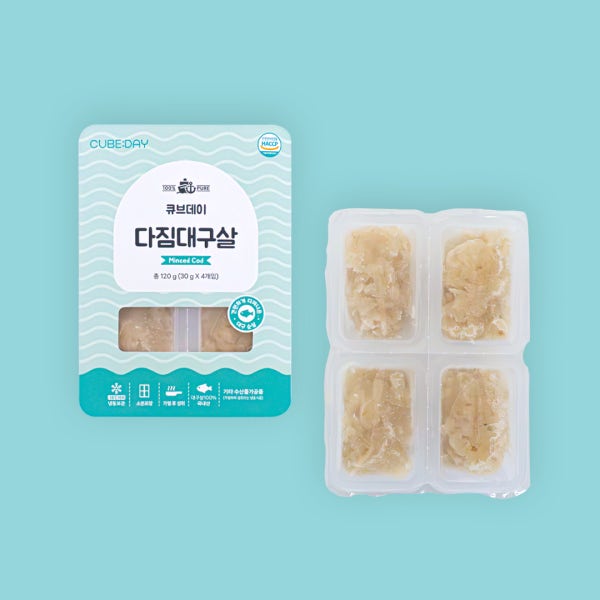 큐브데이 다짐생선 대구살 외 9종 순살 토핑 죽 큐브