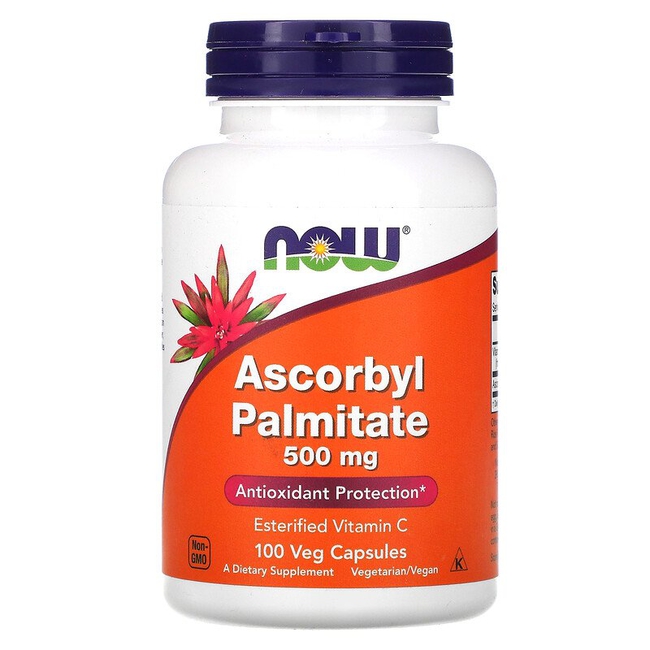 나우푸드 비타민C <b>아스코빌팔미테이트 500mg</b> 식물성 100캡슐