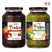 꽃샘 꿀대추차 1KG +꿀청귤차 1KG (2KG) 액상차 과일청